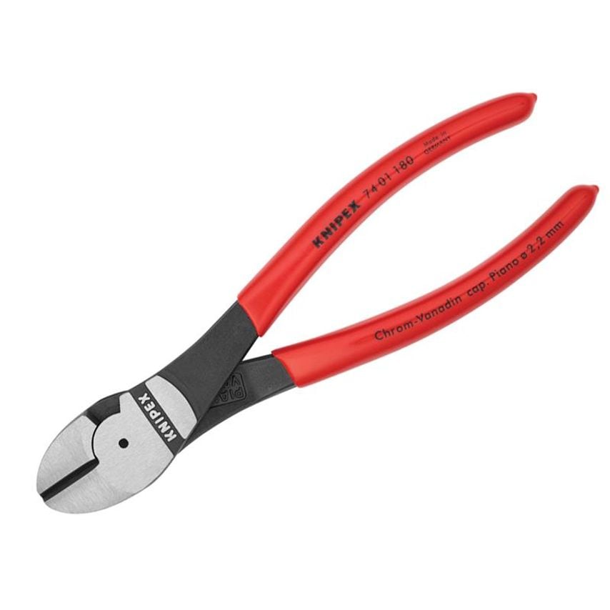 High Leverage Diagonal Cutters PVC Grip 180mm KPX7401180