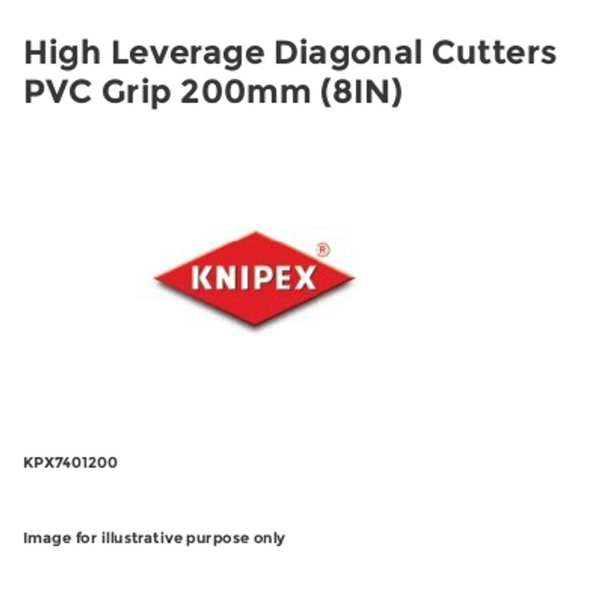 High Leverage Diagonal Cutters PVC Grip 200mm (8IN)