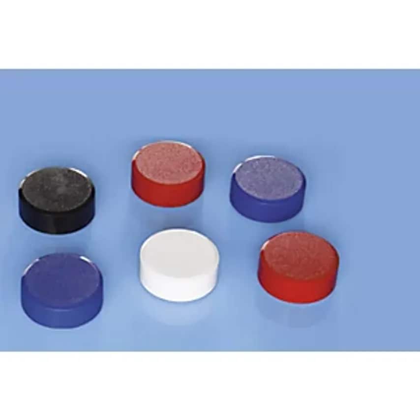 High Power Magnets, Pack Of 60, 34mm, Holds 2 Kg, Assorted Colours, White, Red, Blue, Black