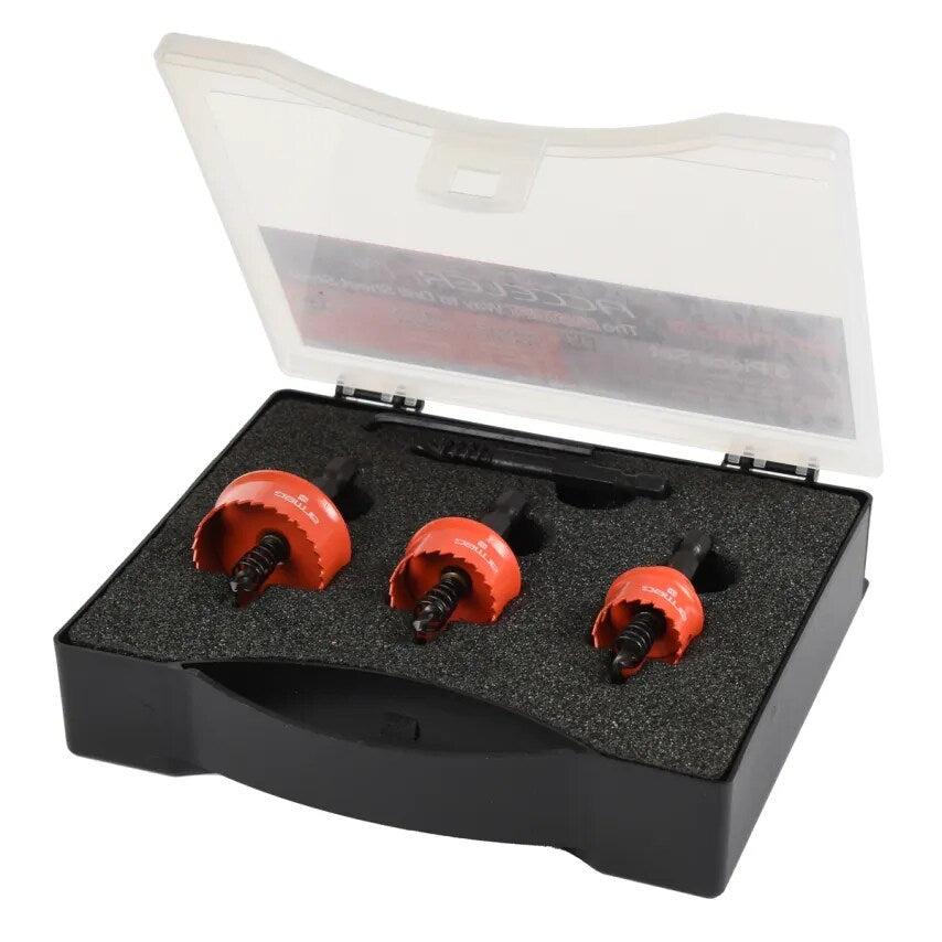 Holesaw ACCELER8 3 Piece Set 20/25/32mm Sheet Steel Impact Rated