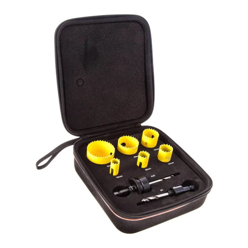 Holesaw Kit Fast Cut Electricians 1 16-51mm Yellow/bi Metal