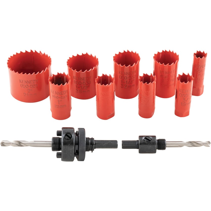 Holesaw Kit in Plastic Tube 11 Piece