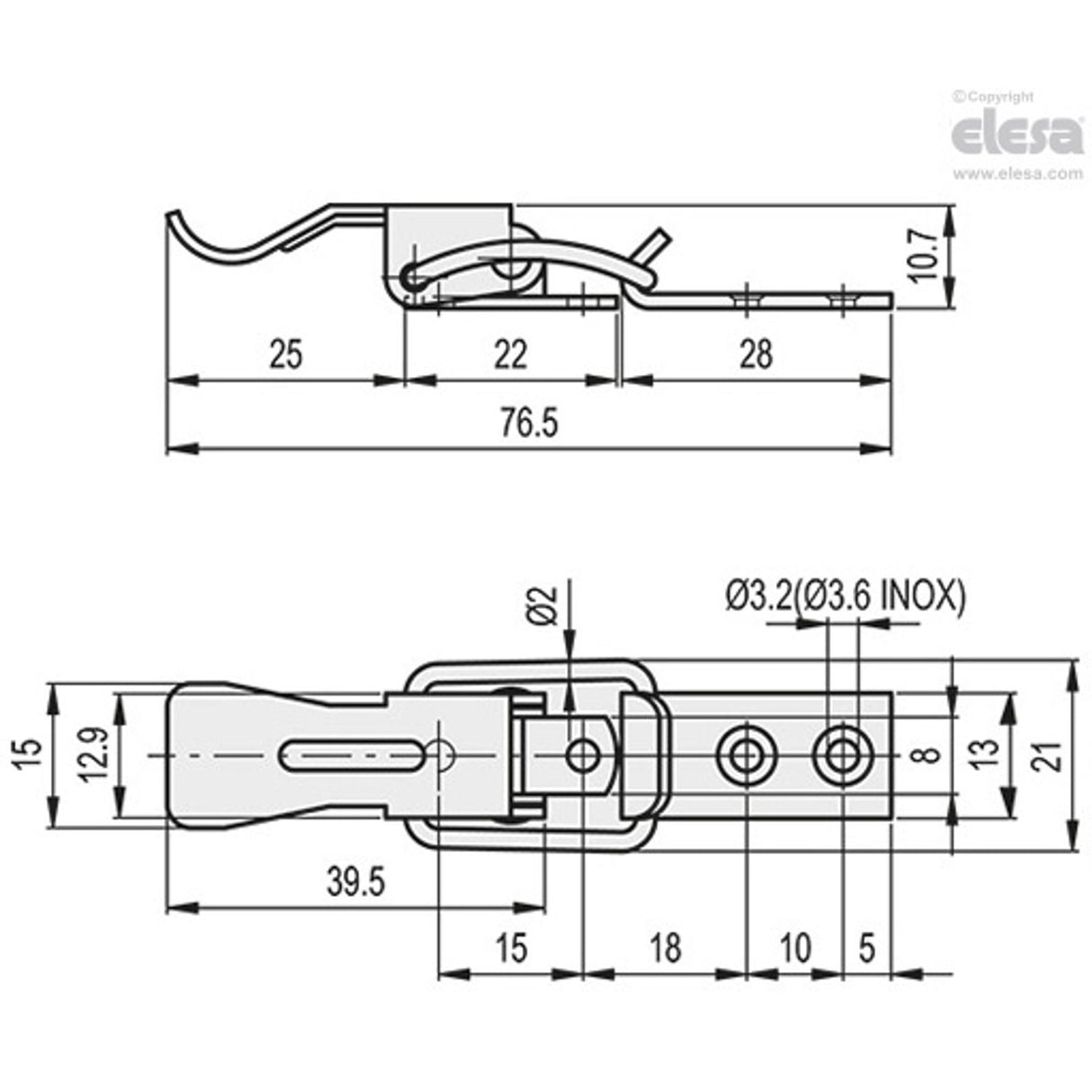 Hook Clamp-TLC.SST-15/76.5+R