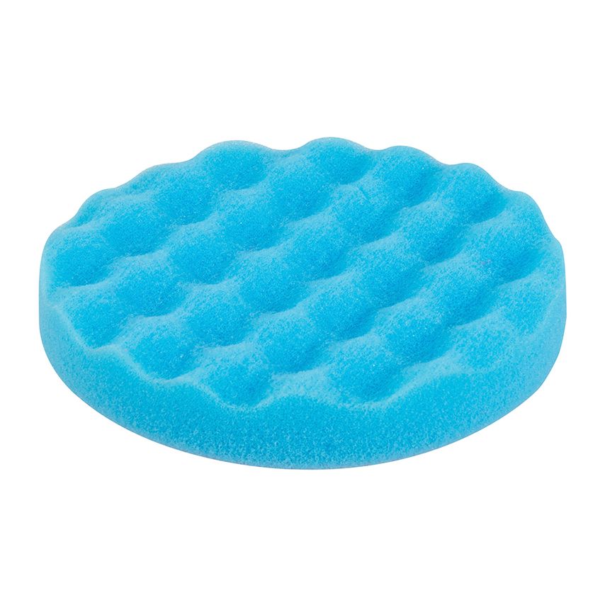 Hook & Loop Contoured Foam Polishing Head 150mm Medium Blue