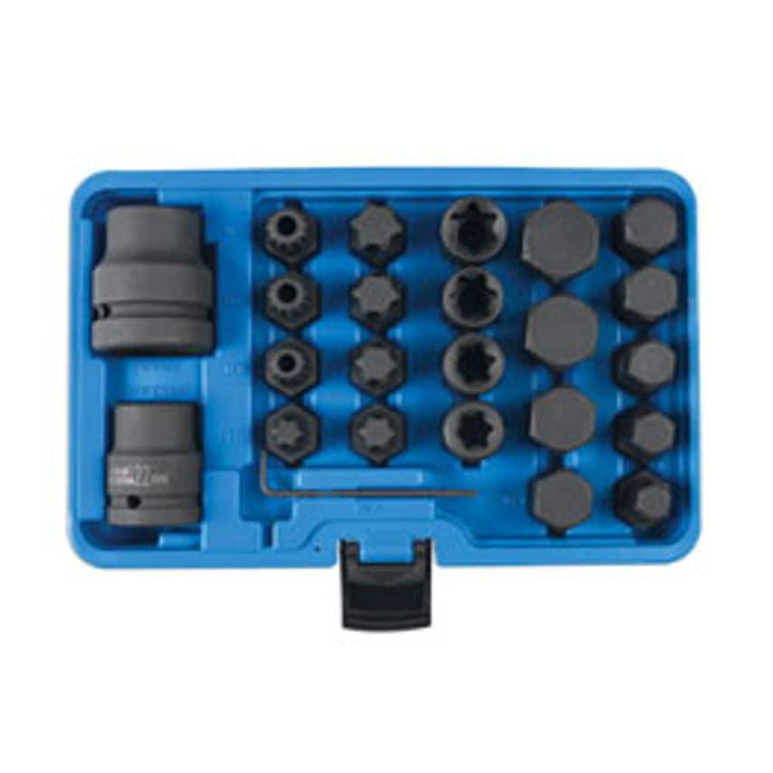 Impact Bit & Socket Set 3/4"D, 1"D 24 Piece