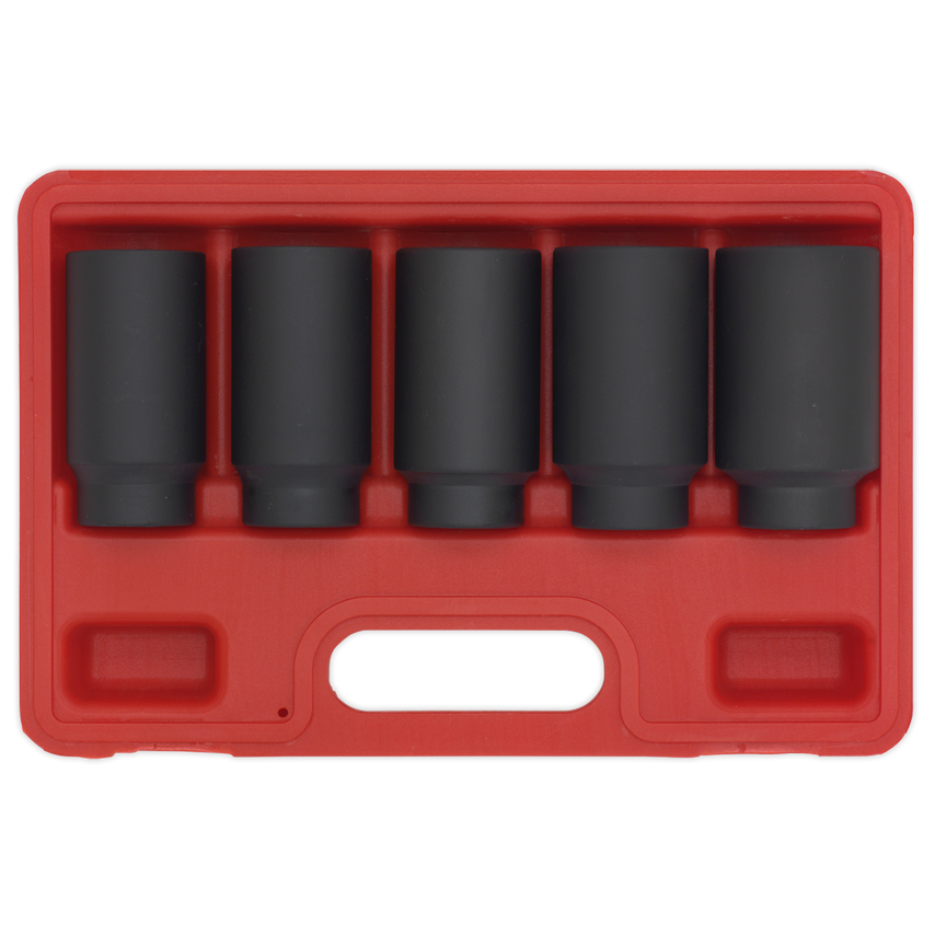 Impact Hub Nut Socket Set 5 Piece 1/2" Sq. Drive