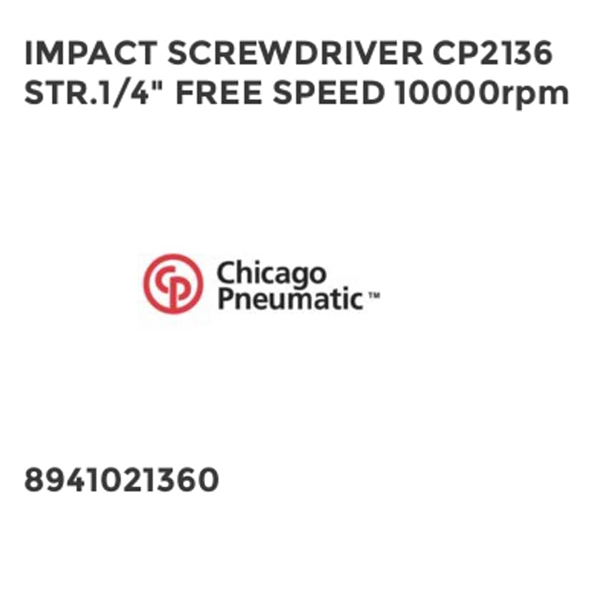 Impact Screwdriver CP2136 STR.1/4" Free Speed 10000RPM