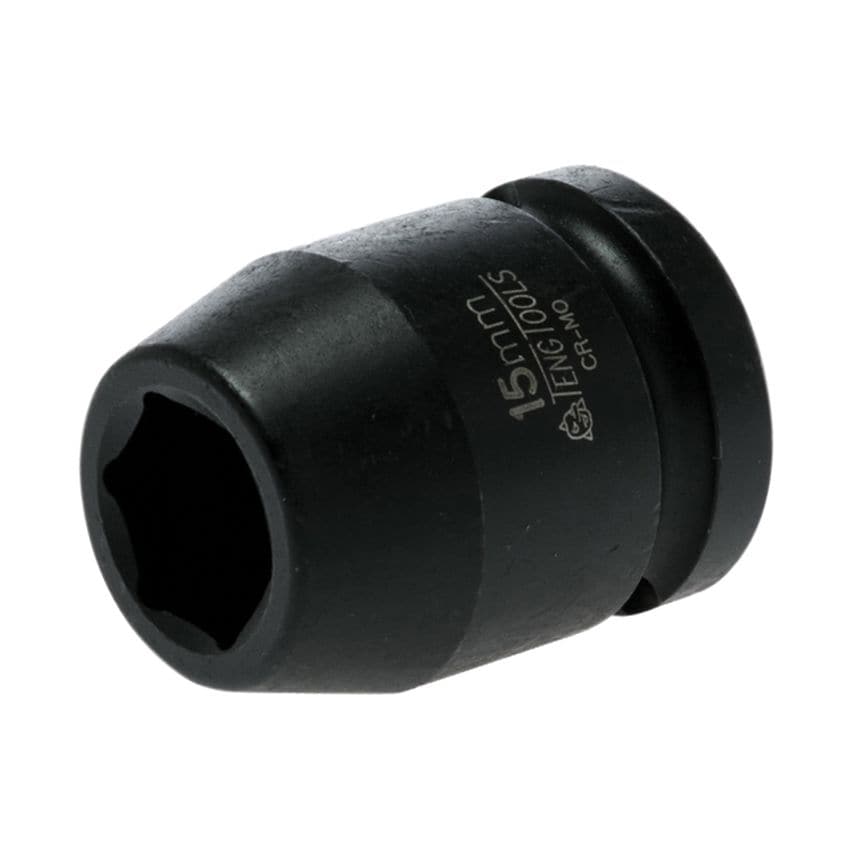 Impact Socket Hexagon 6-Point 1/2in Drive 15mm TEN920515N
