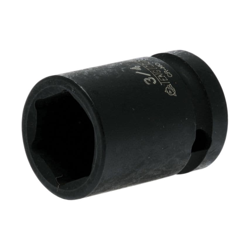 Impact Socket Hexagon 6-Point 1/2in Drive 3/4in TEN920124N