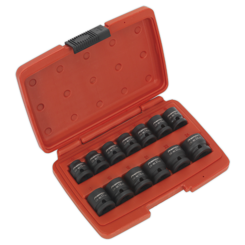 Impact Socket Set13 Piece 1/2" Square Drive Low Profile Metric