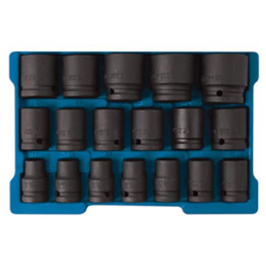 Impact Socket Set 1/2"D 18 Piece