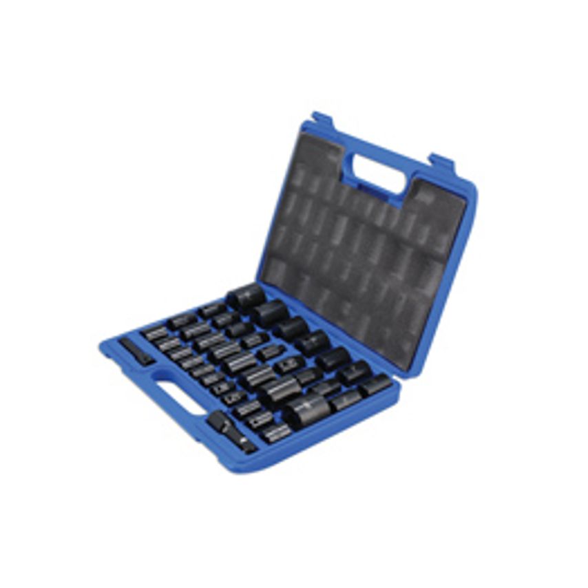 Impact Socket Set 3/8"D, 1/2"D 37 Piece