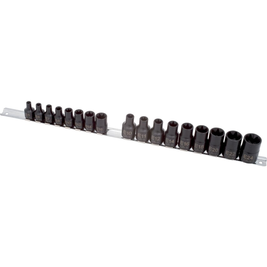 Impact Star Socket Set 3/8"D, 1/2"D 17PC