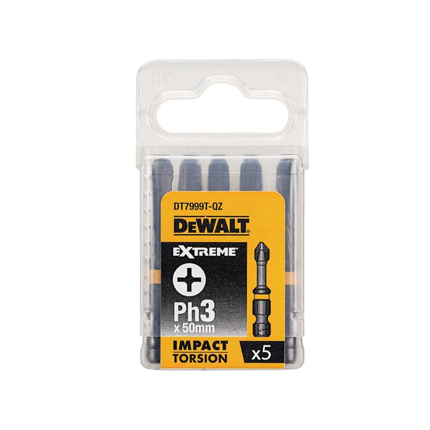 Impact Torsion Bits PH3 50mm (Pack 5) DEWDT7999TQZ