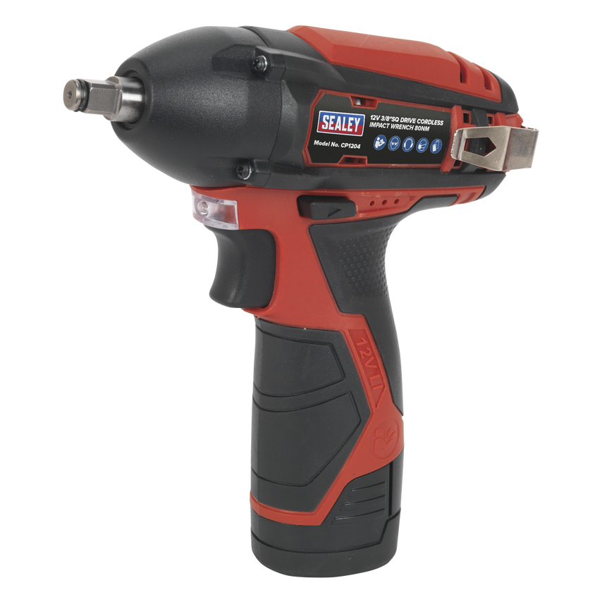 Impact Wrench Kit 3/8" Square Drive 12V Li-ion - 2 Batteries