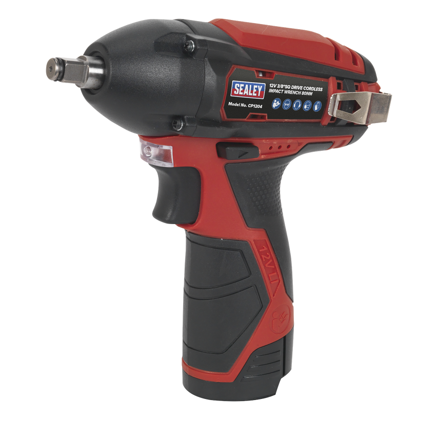 Impact Wrench Kit 3/8" Square Drive 12V Li-ion - 2 Batteries