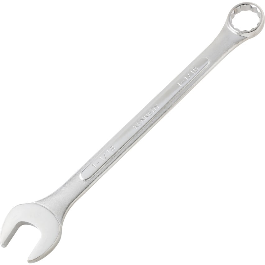 Imperial Combination Spanner, Drop Forged Carbon Steel, 1 1/16in