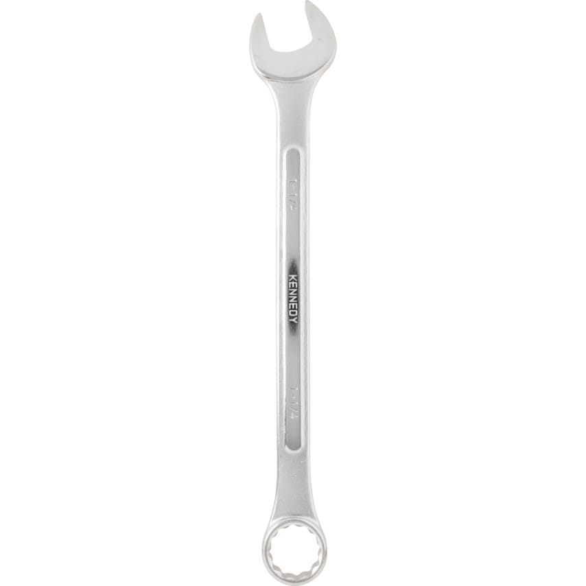 Imperial Combination Spanner, Drop Forged Carbon Steel, 1 1/4in