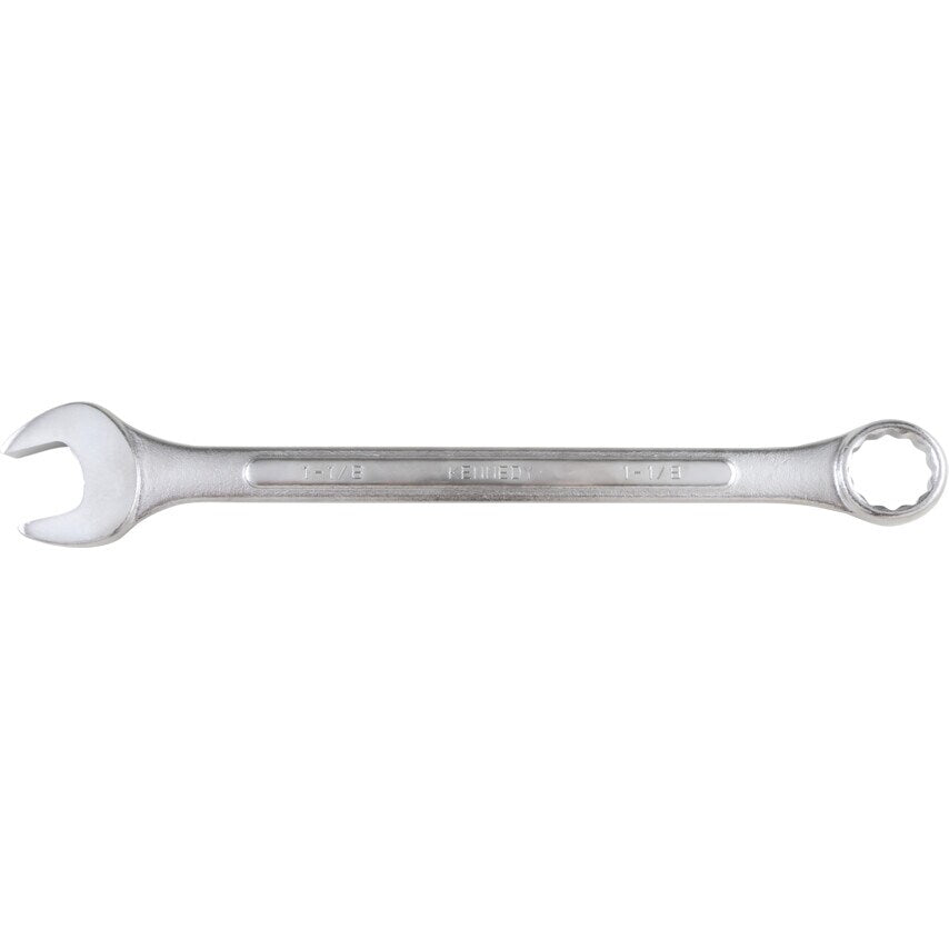 Imperial Combination Spanner, Drop Forged Carbon Steel, 1 1/8in