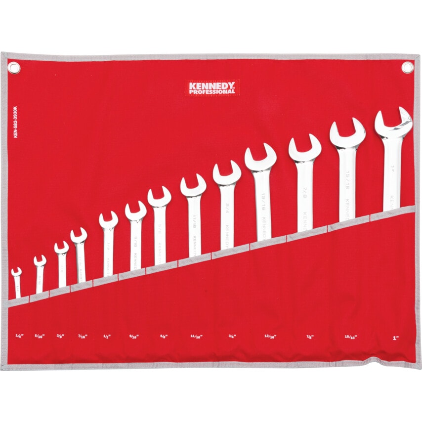 Imperial Combination Spanner Set, 1/4 - 1in., Set of 13