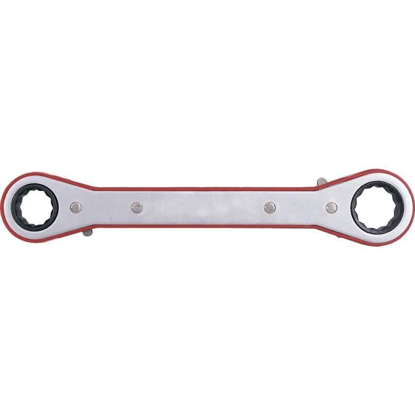Imperial Double End Ring Ratchet Spanner, Chrome Vanadium Steel, 12 Points, 3/8in. x 7/16in