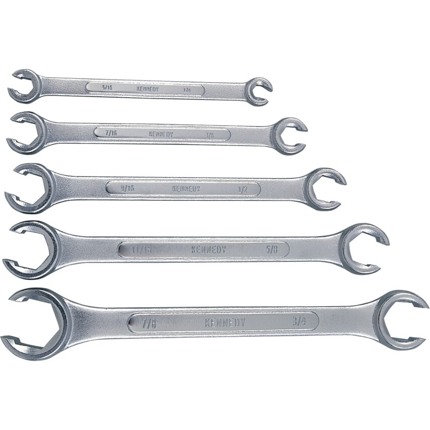 Imperial Flare Nut Spanner Set, 1/4 - 7/8in., Set of 5