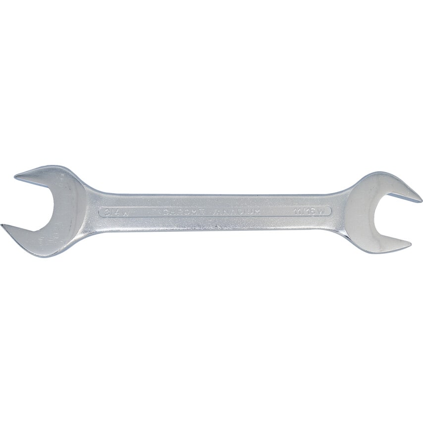 Imperial Open Ended Spanner, Double End, Chrome Vanadium Steel, 11/16in. x 3/4in