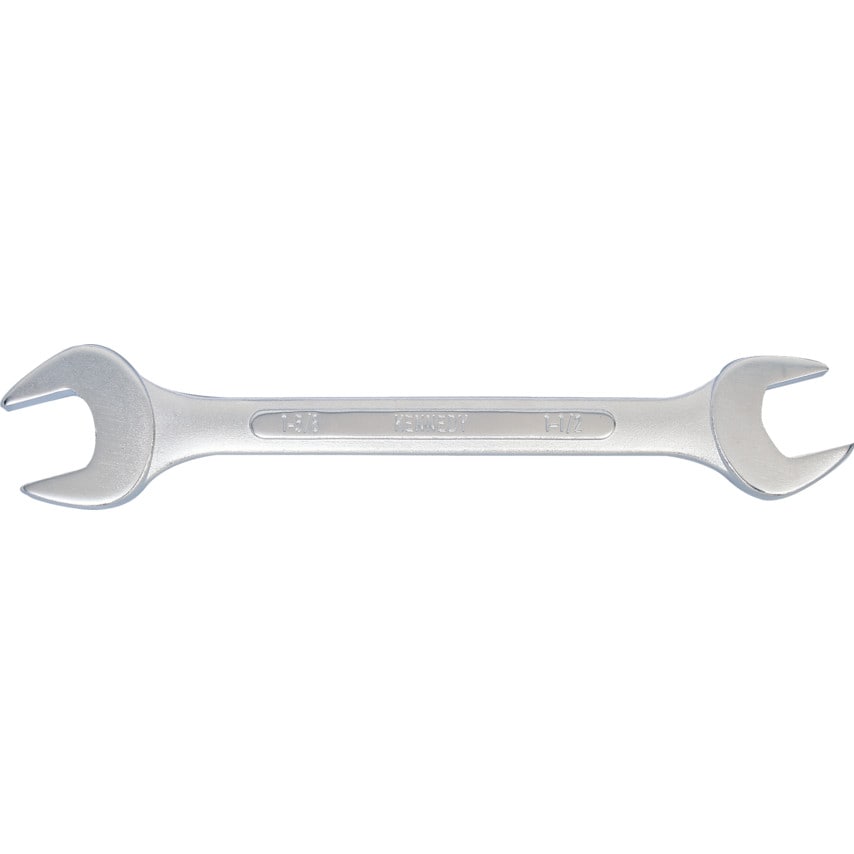 Imperial Open Ended Spanner, Double End, Drop Forged Carbon Steel, 1 1/2in. x 1 5/8in