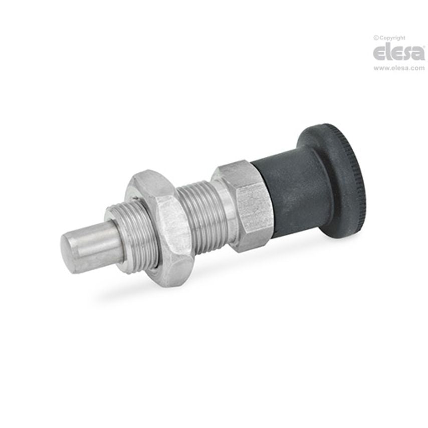 Indexing plunger-GN 817-8-12-BK-NI