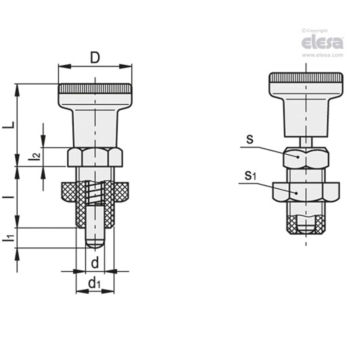 Indexing plunger-PMT.100-10-M20x1,5-AK-C6 Red