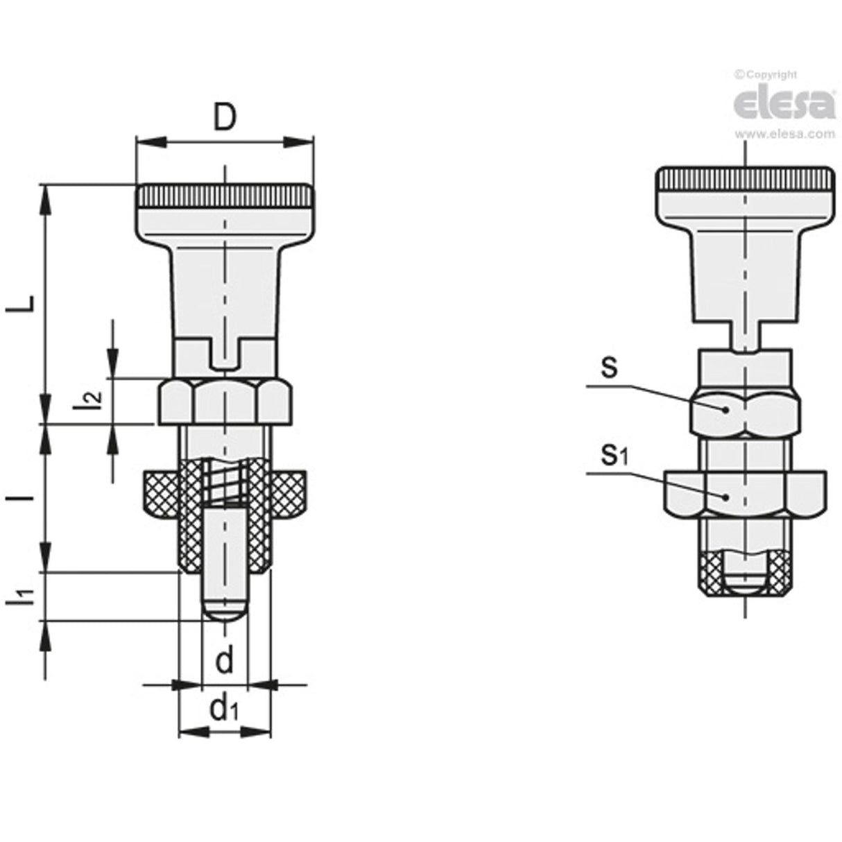 Indexing plunger-PMT.101-5-M10x1-AK
