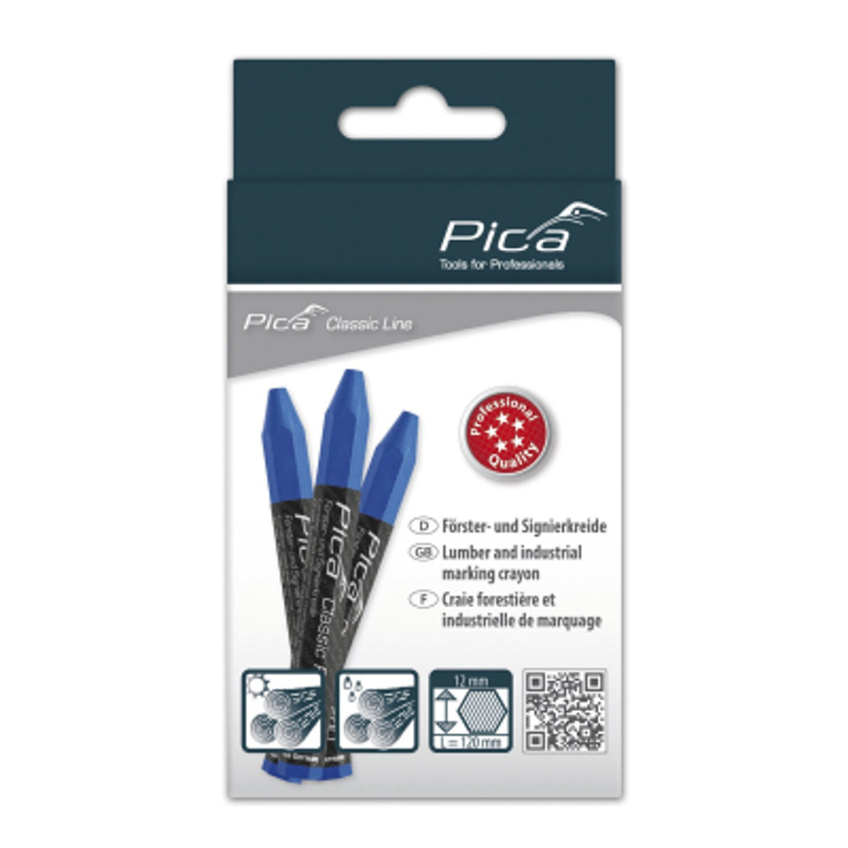 Industrial Crayon Pro Blue (Pack of 12)