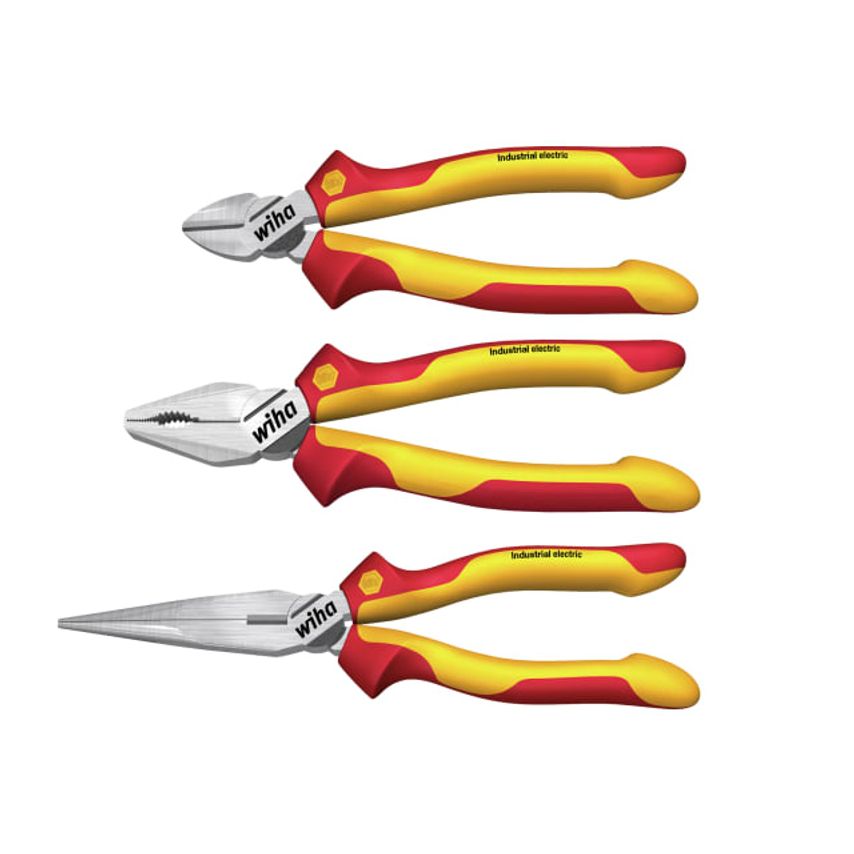 Industrial Electric Pliers Set, 3 Piece
