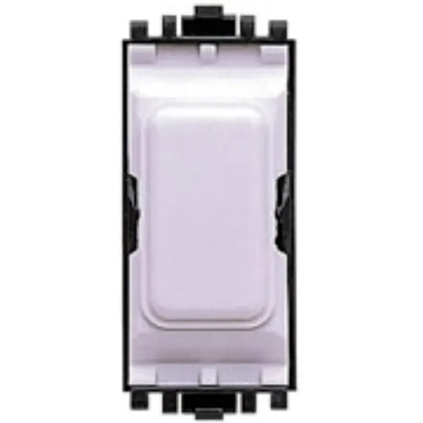 Insert 1 Module Blank Brushed Stainless Steel Black Inserts