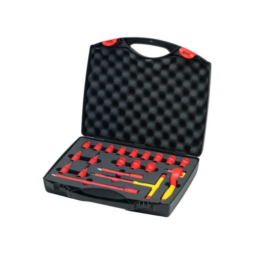 Insulated 3/8in Ratchet Wrench Set, 21 Piece (Inc. Case)