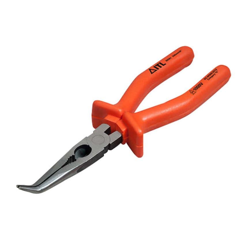 Insulated Bent Nose Pliers 200mm 8"