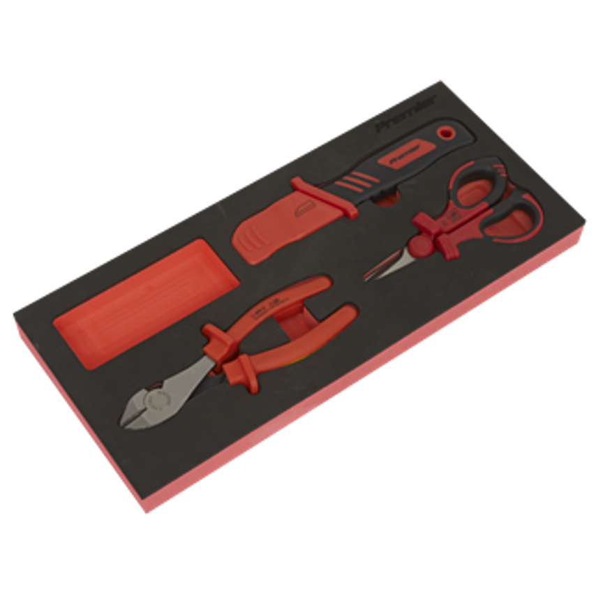 Insulated Cutting Set 3pc with Tool Tray - VDE Approved