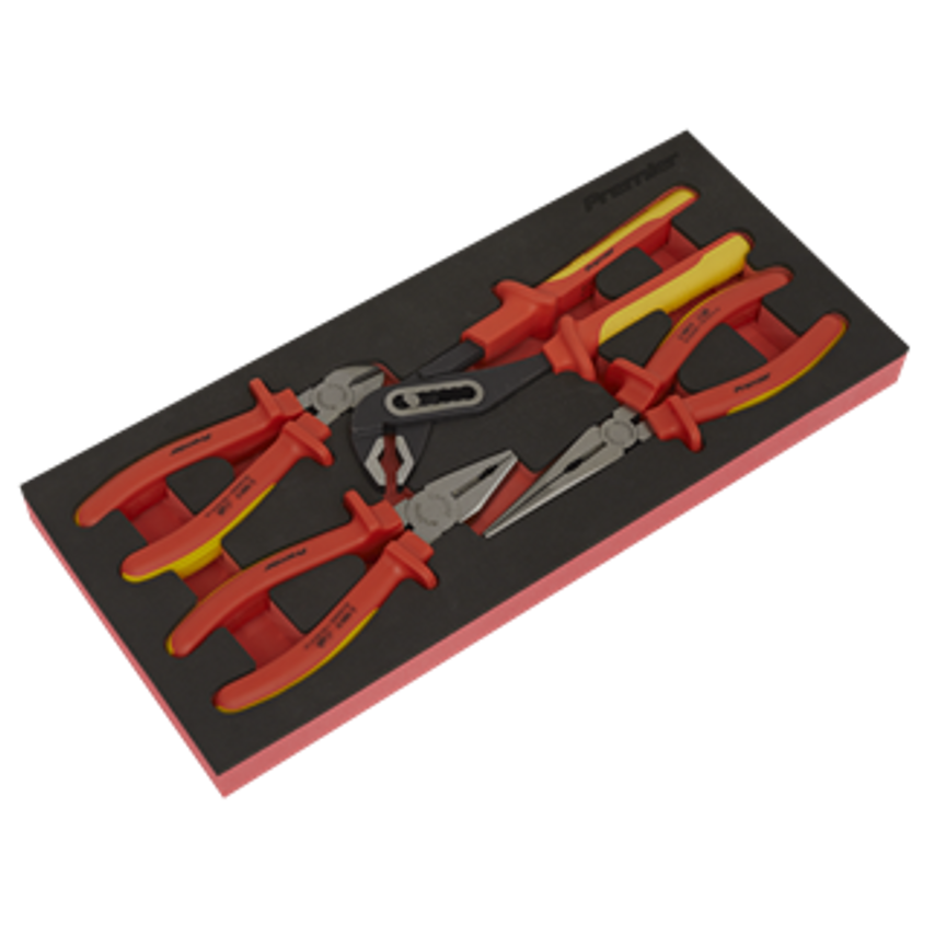 Insulated Pliers Set 4pc with Tool Tray - VDE Approved