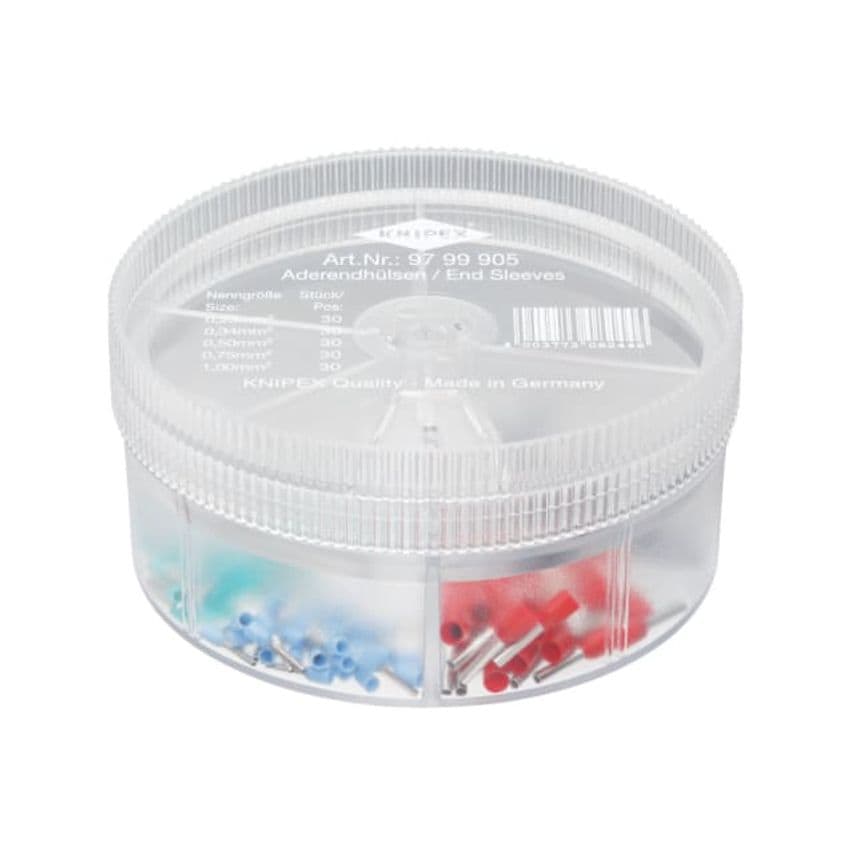 Insulated Wire Ferrules Assortment Box 150 Piece