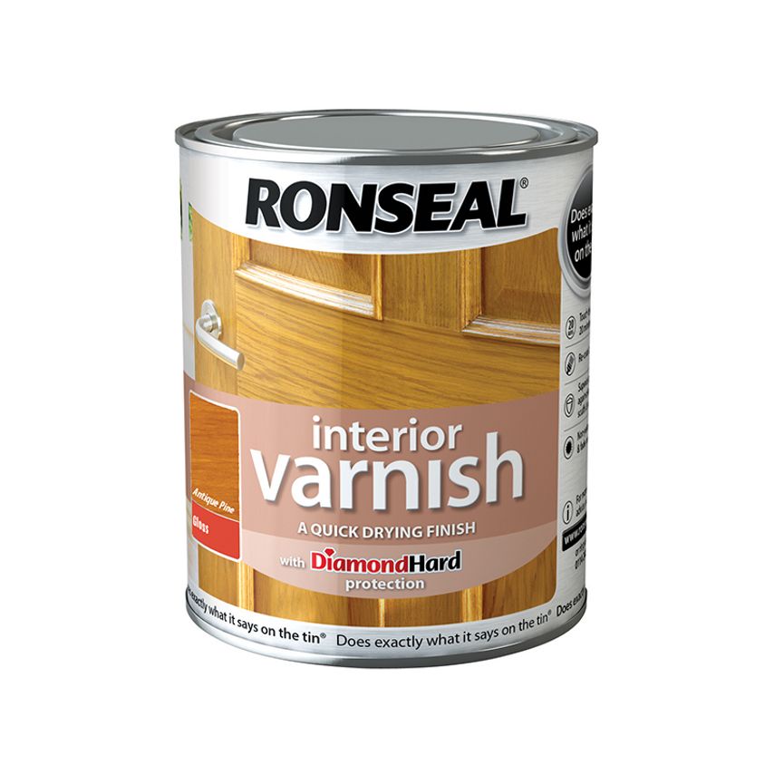 Interior Varnish Quick Dry Gloss Antique Pine 250ml RSLINGAP250