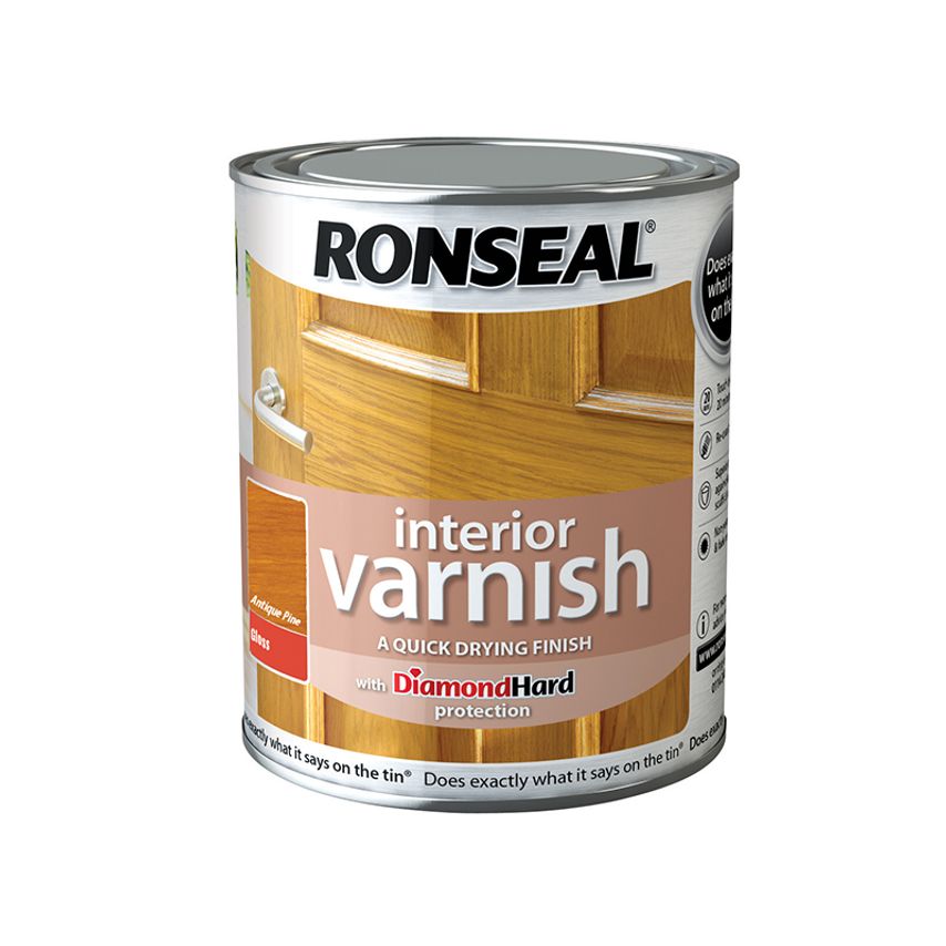 Interior Varnish Quick Dry Gloss Antique Pine 750ml RSLINGAP750