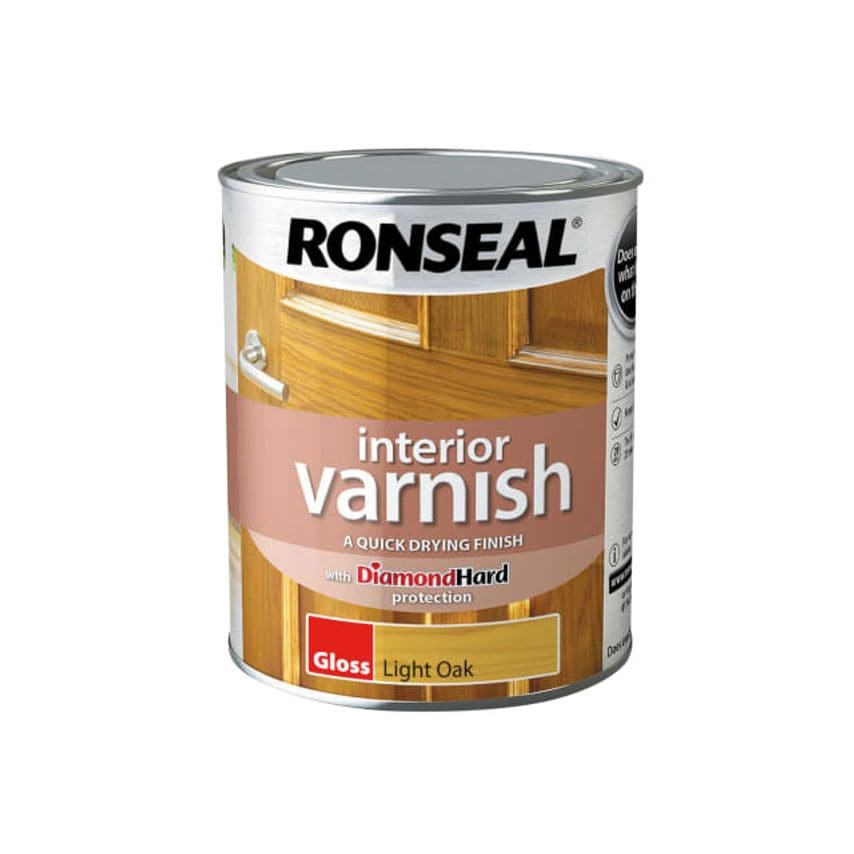 Interior Varnish Quick Dry Gloss Light Oak Gloss 750ml