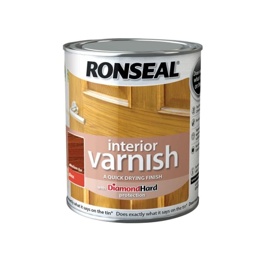 Interior Varnish Quick Dry Gloss Medium Oak 250ml
