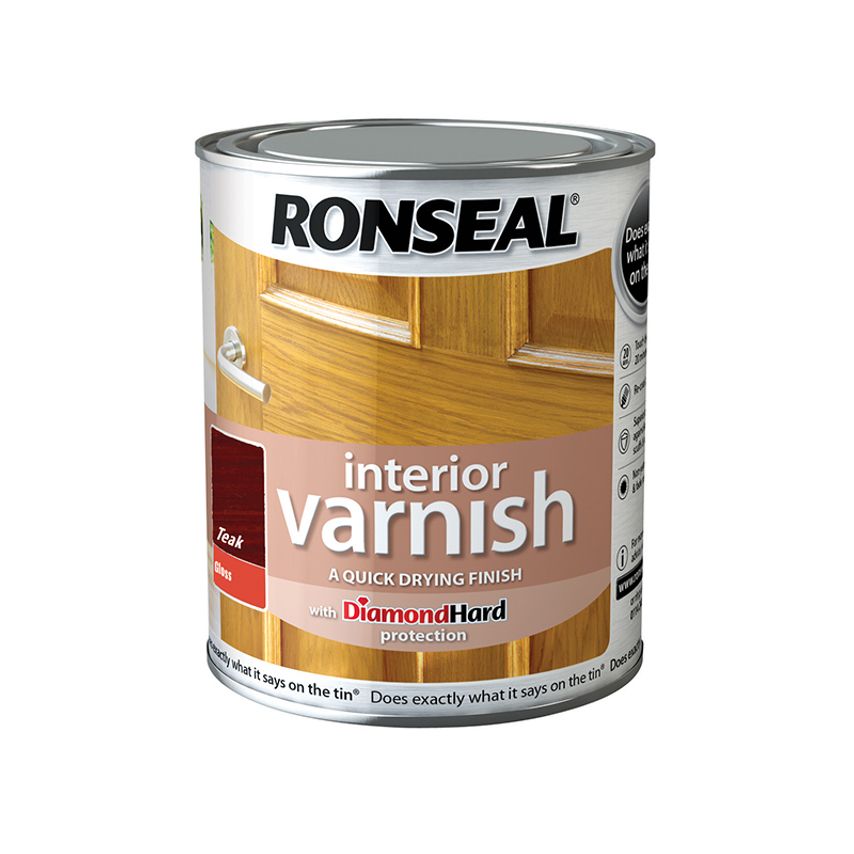 Interior Varnish Quick Dry Gloss Teak 750ml RSLINGTE750