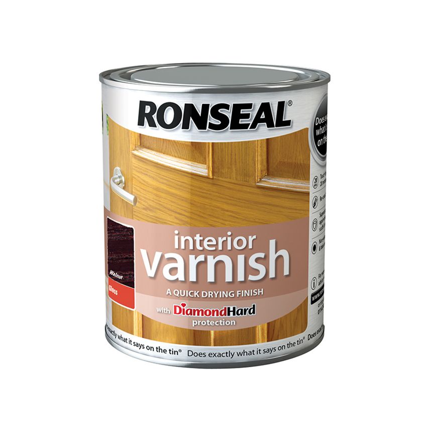 Interior Varnish Quick Dry Gloss Walnut 750ml RSLINGWN750
