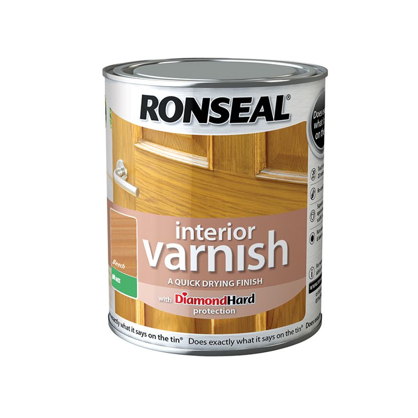 Interior Varnish Quick Dry Matt Beech 250ml RSLIVMBE250