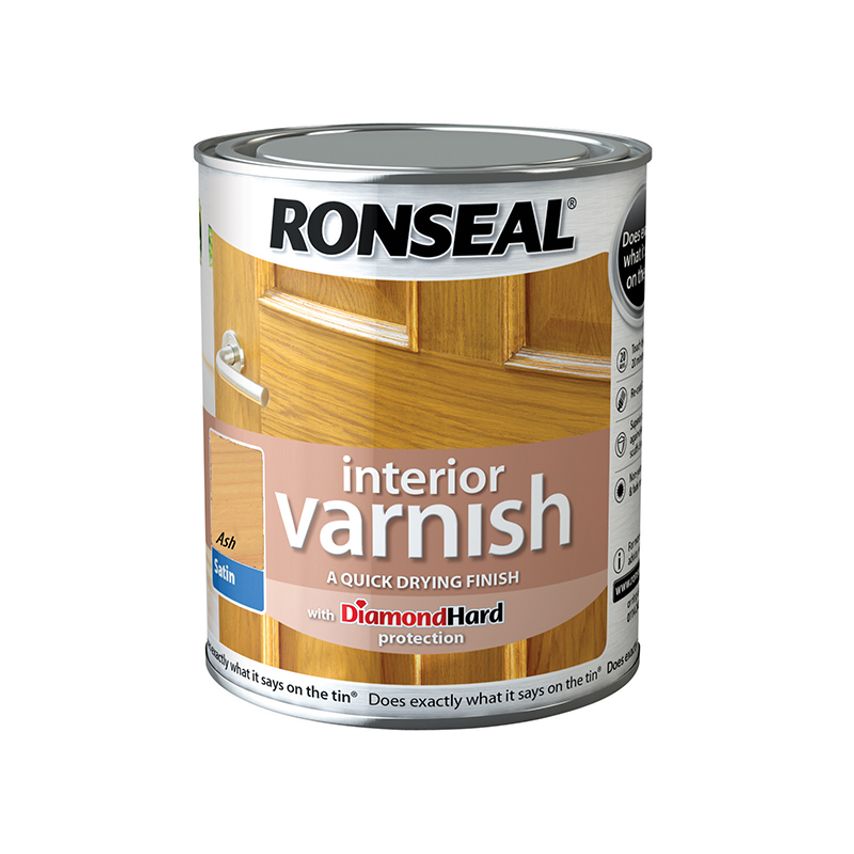 Interior Varnish Quick Dry Satin Ash 250ml RSLIVSAS250