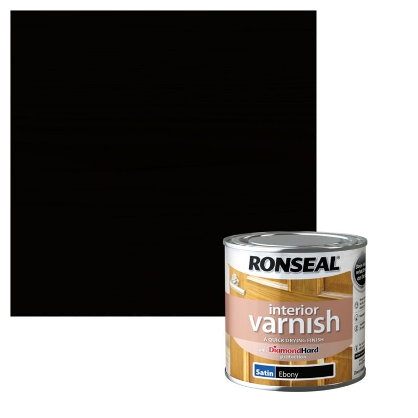 Interior Varnish Satin 250ml Ebony