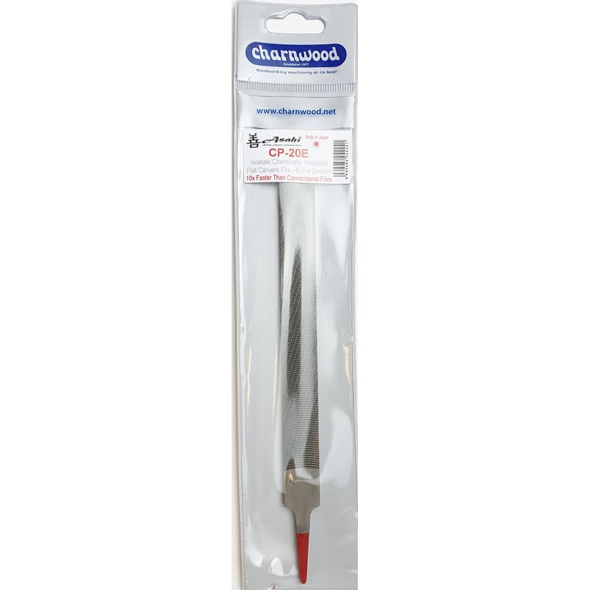 Iwasaki CP-20E Japanese Chemically Polished Flat Carvers File Extra Smooth Cut, 200mm x 20mm