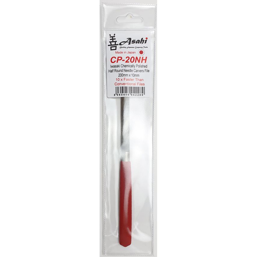 Iwasaki CP-20NH Japanese Chemically Polished Half Round Needle File 200mm x 10mm